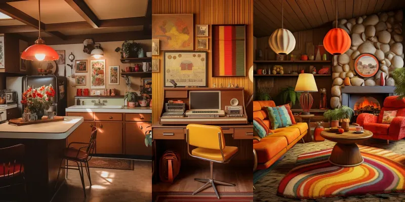 1970s Home Interiors generated by undefined