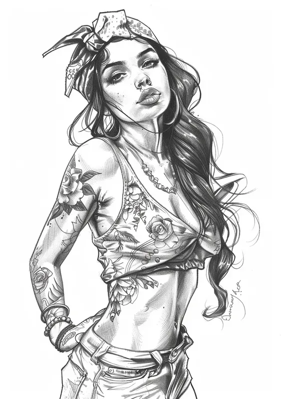 Tattoo Coloring Book Pages For Adults