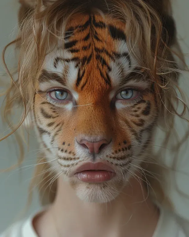 Animal Face Hybrid Portraits