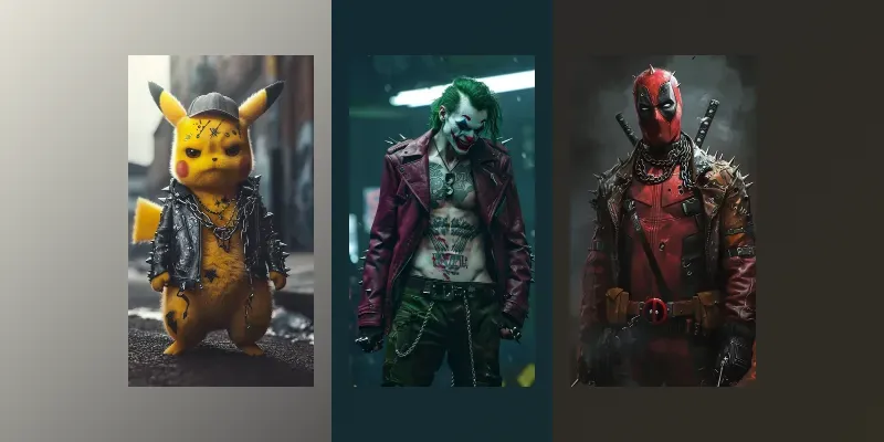 Characters And Superheroes As Gangsters generated by undefined