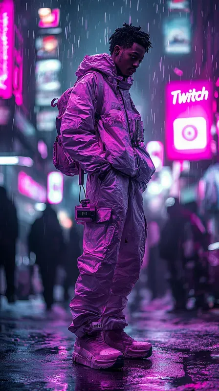 Futuristic Digital Advertising Characters