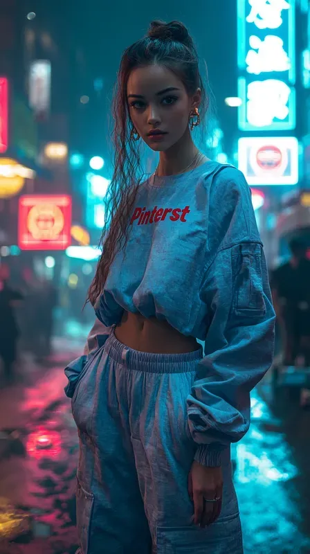 Futuristic Digital Advertising Characters