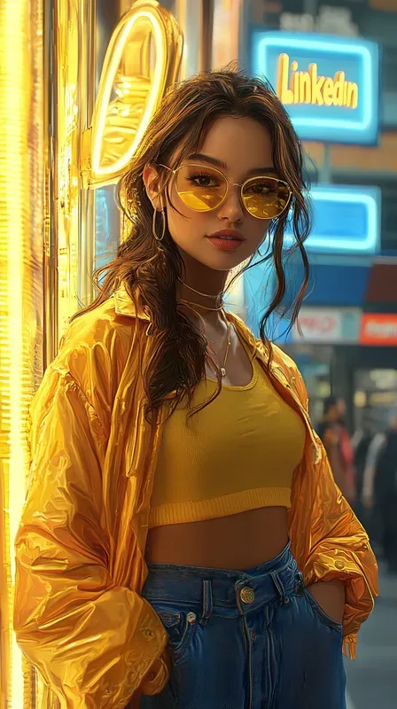 Futuristic Digital Advertising Characters