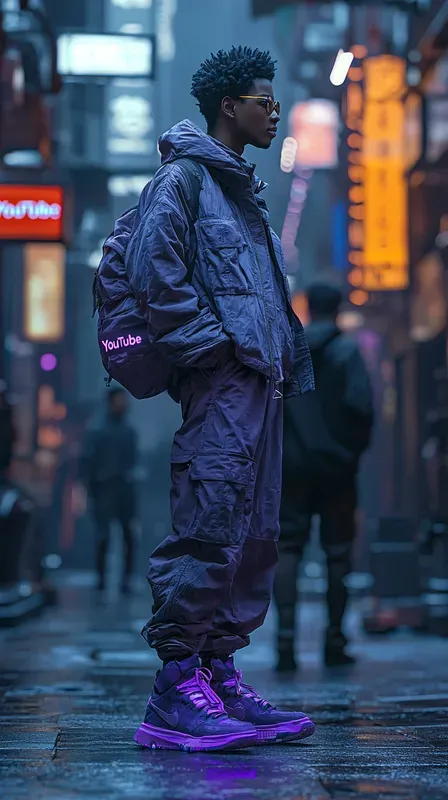 Futuristic Digital Advertising Characters
