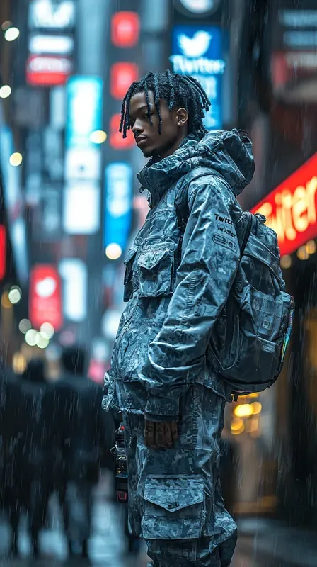 Futuristic Digital Advertising Characters