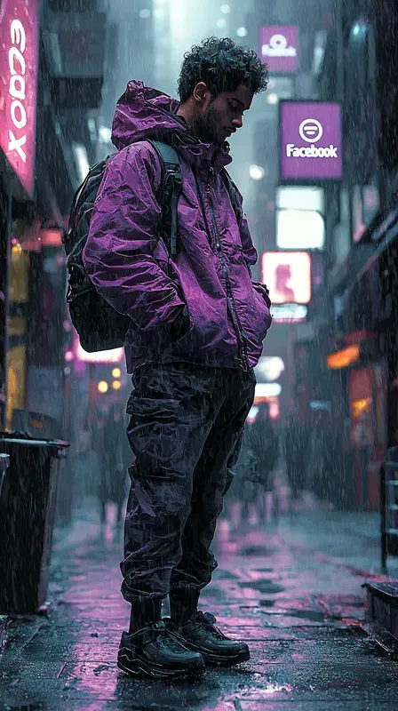 Futuristic Digital Advertising Characters