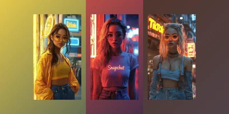 Futuristic Digital Advertising Characters generated by undefined