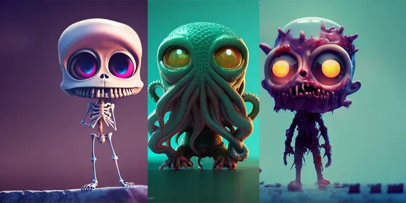Cute Halloween Characters generated by undefined