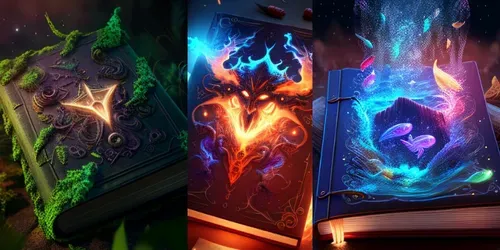 Magical Spellbooks generated by midjourney