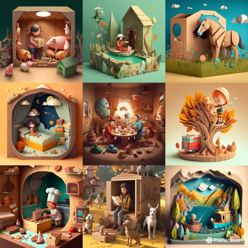 Children Book Illustration Dioramas