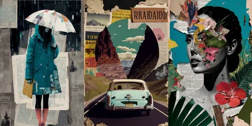 Surreal Collage Print Projects generated by midjourney