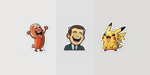 Cute Cartoon Stickers generated by midjourney