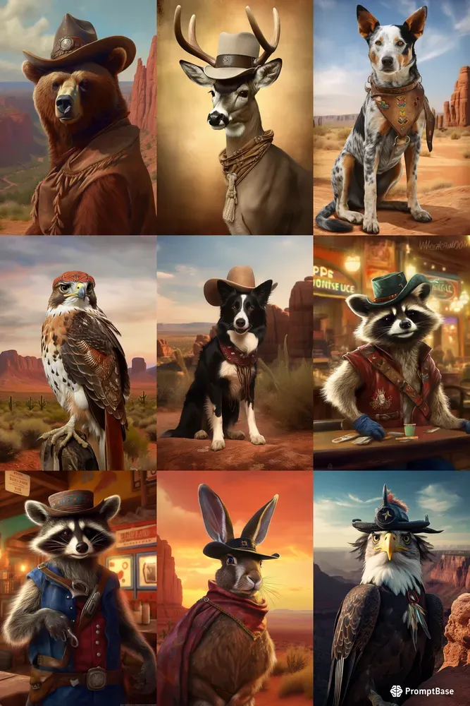 Western Inspired Animal Portraits