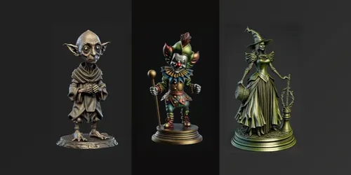 Metallic Statues generated by midjourney