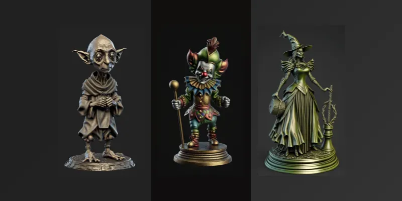 Metallic Statues generated by undefined