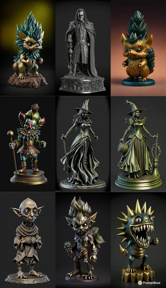Metallic Statues