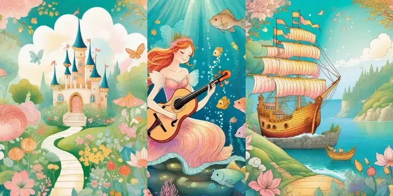 Fairy Tale Scene Illustrations generated by undefined