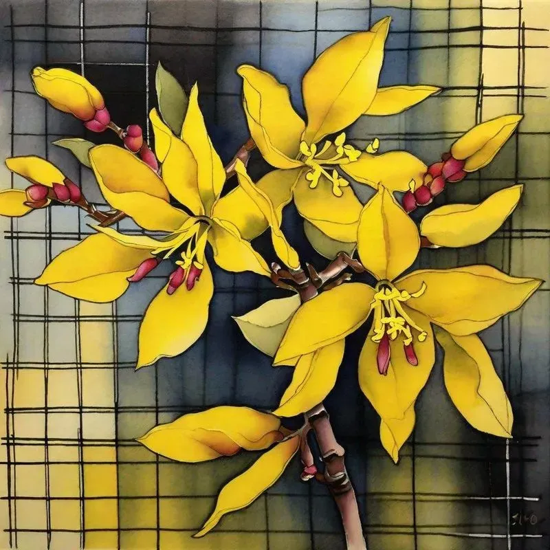 Checked Ink Paintings