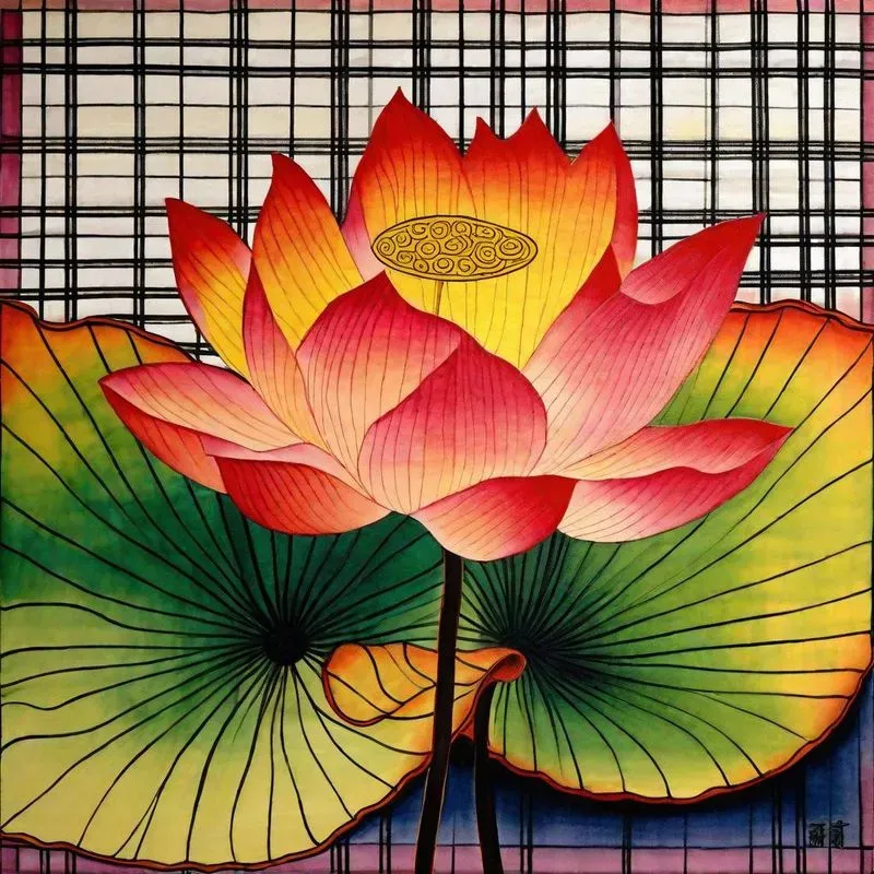 Checked Ink Paintings