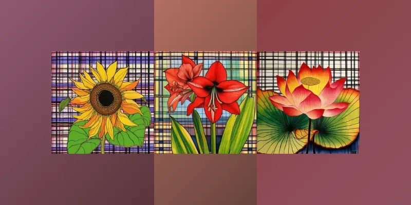 Checked Ink Paintings