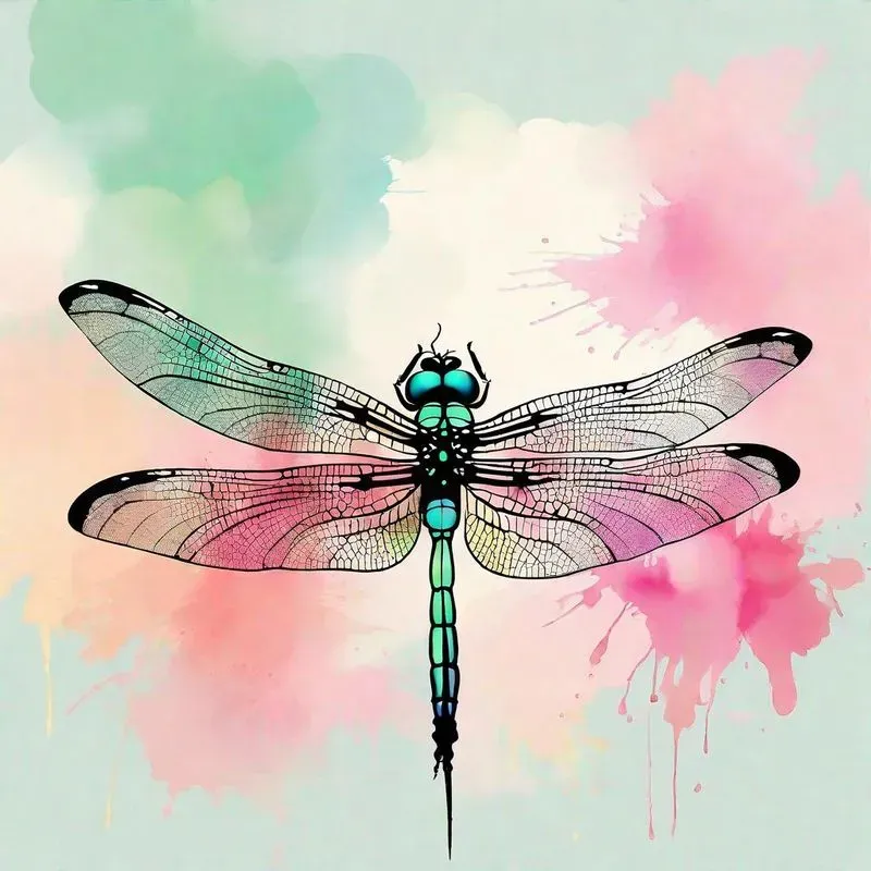 Insect Pastel Ink Paintings