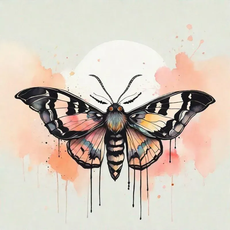 Insect Pastel Ink Paintings
