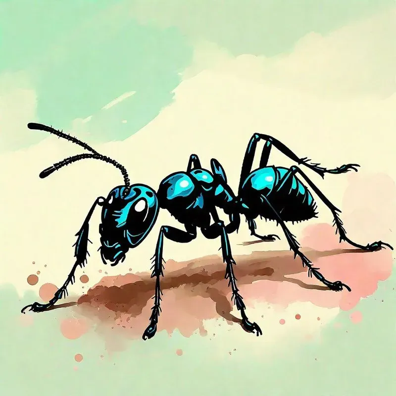 Insect Pastel Ink Paintings