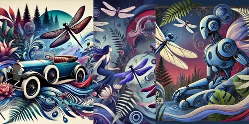 Dreamscapes Of Enchanted Fluid Graces generated by dalle