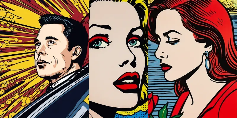 Professional Dynamic Pop Art Imagery generated by undefined