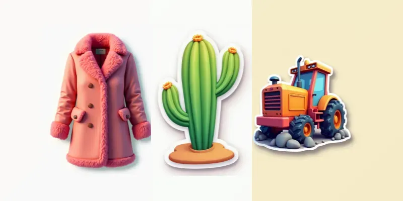 3D Stickers generated by undefined