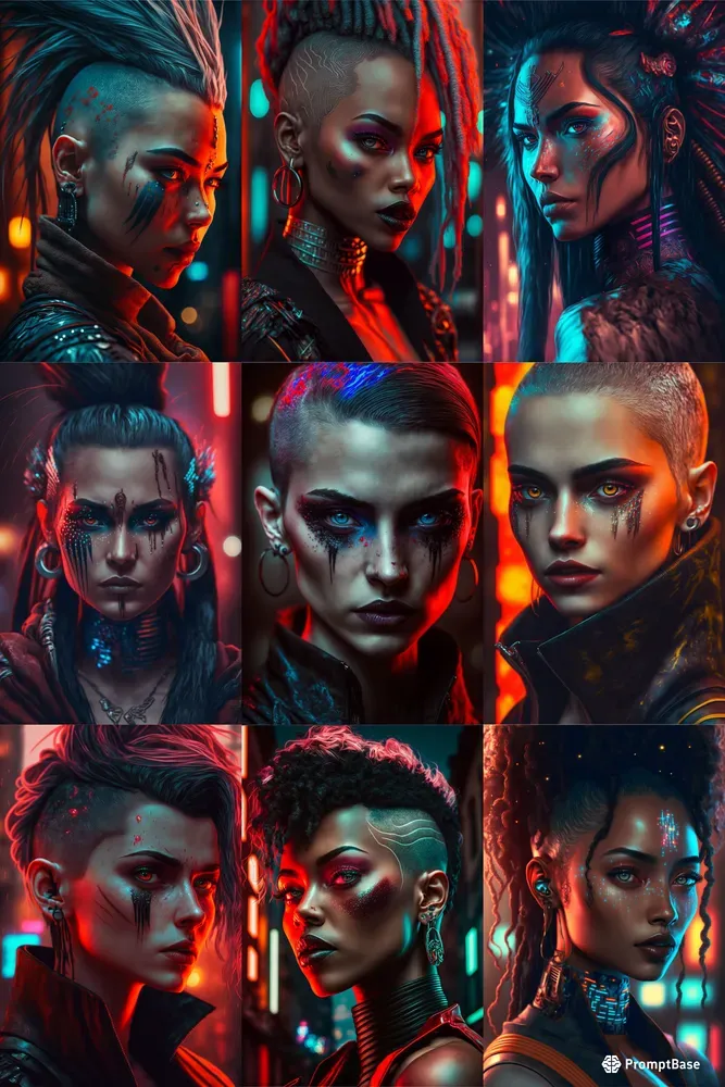 Cyberpunk Women Avatars