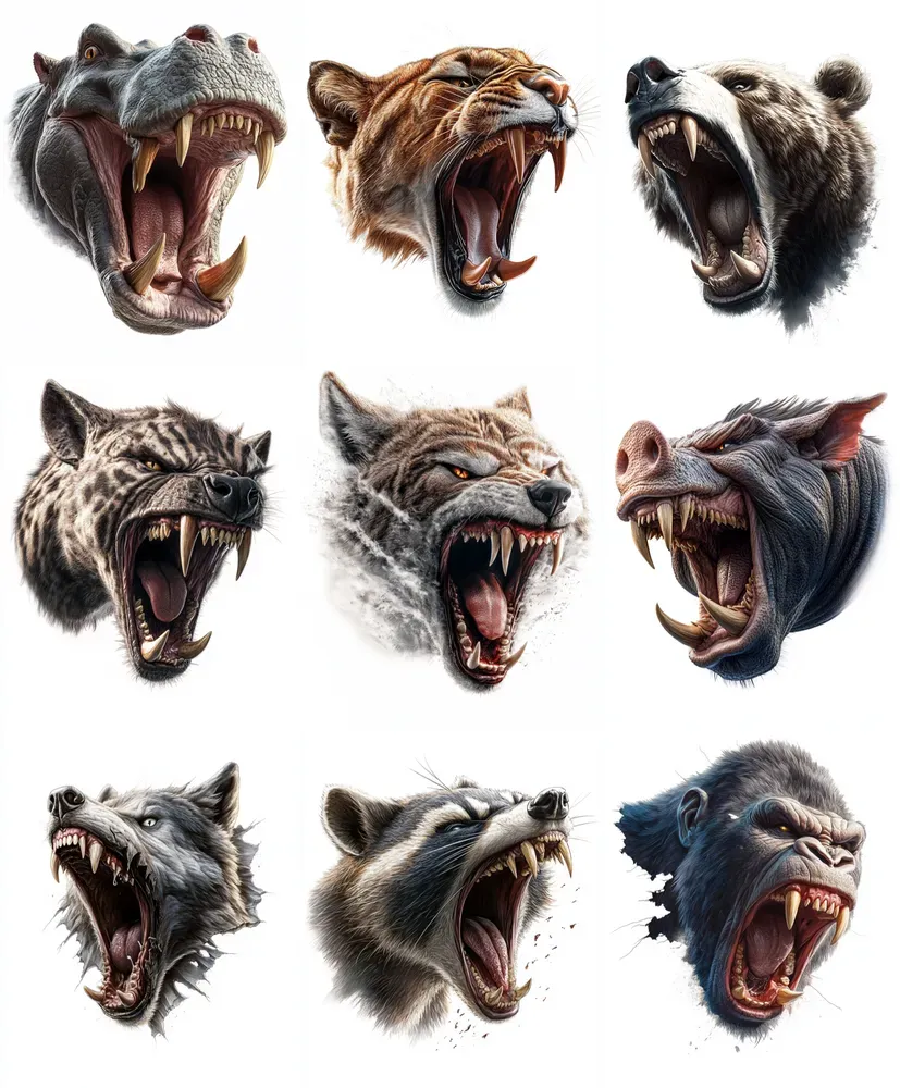 Cartoon Monster Animal Illustrations