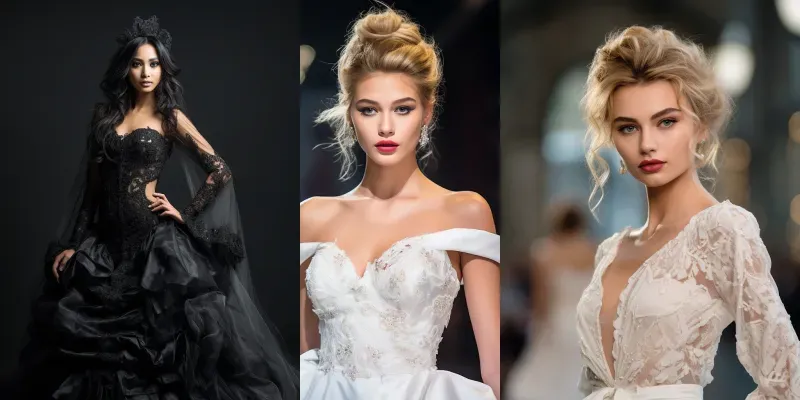 Glamorous Bridal Dresses On Runways generated by undefined
