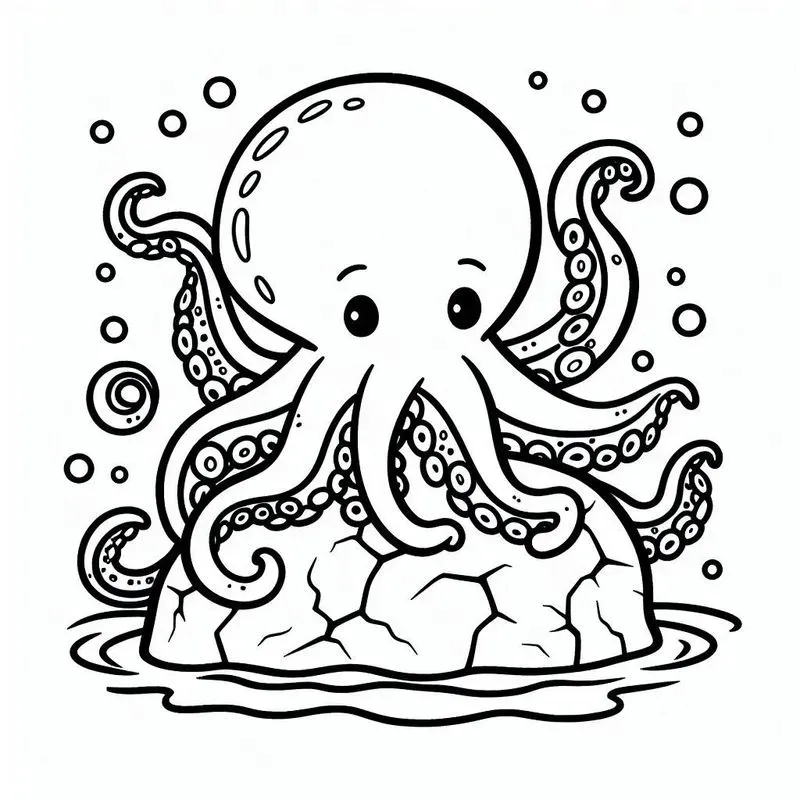 Cute Marine Life Coloring Pages For Kids