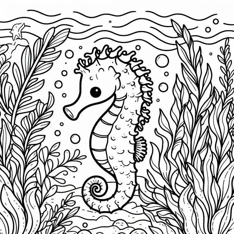 Cute Marine Life Coloring Pages For Kids