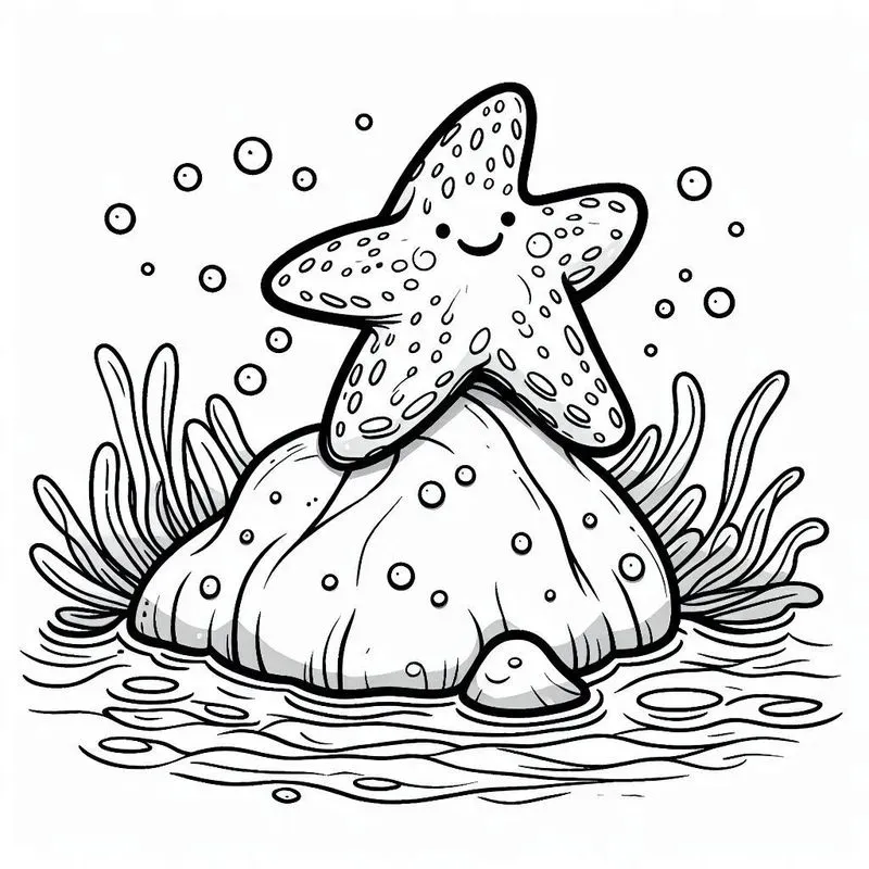 Cute Marine Life Coloring Pages For Kids