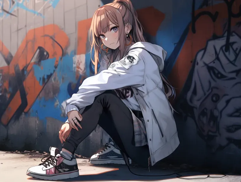 Anime Graffiti Girl