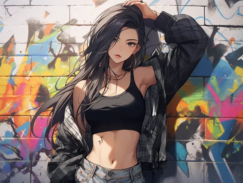 Anime Graffiti Girl