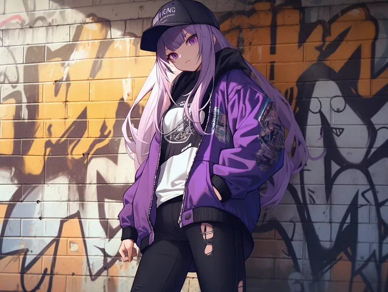 Anime Graffiti Girl