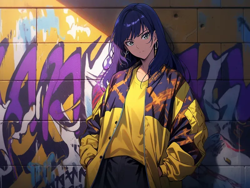 Anime Graffiti Girl