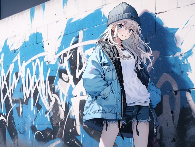 Anime Graffiti Girl