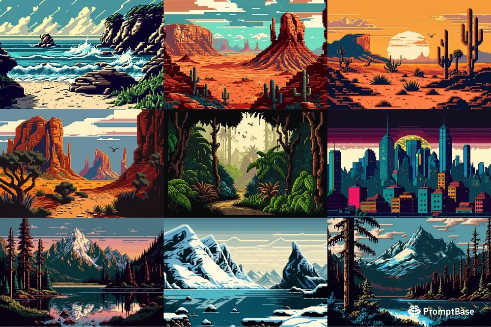 8 Bit Landscapes