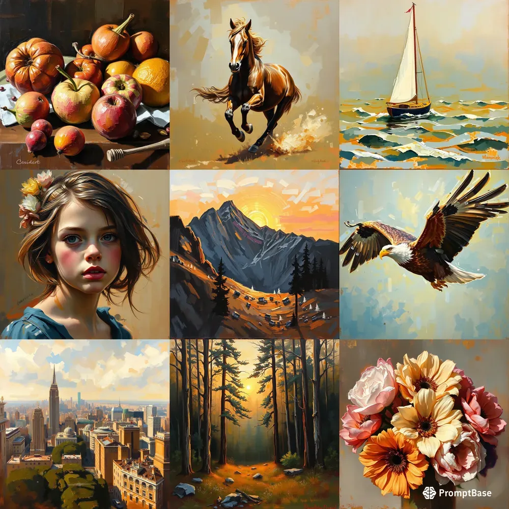 Objects And Lansdscapes Oil Paintings
