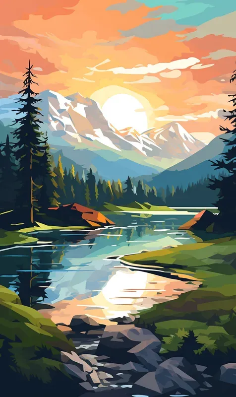 Cartoon Landscapes Posters