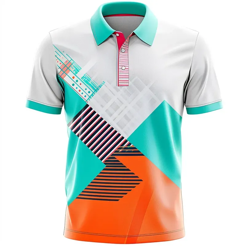 3D Colorful F1 Inspired Polo Tshirts