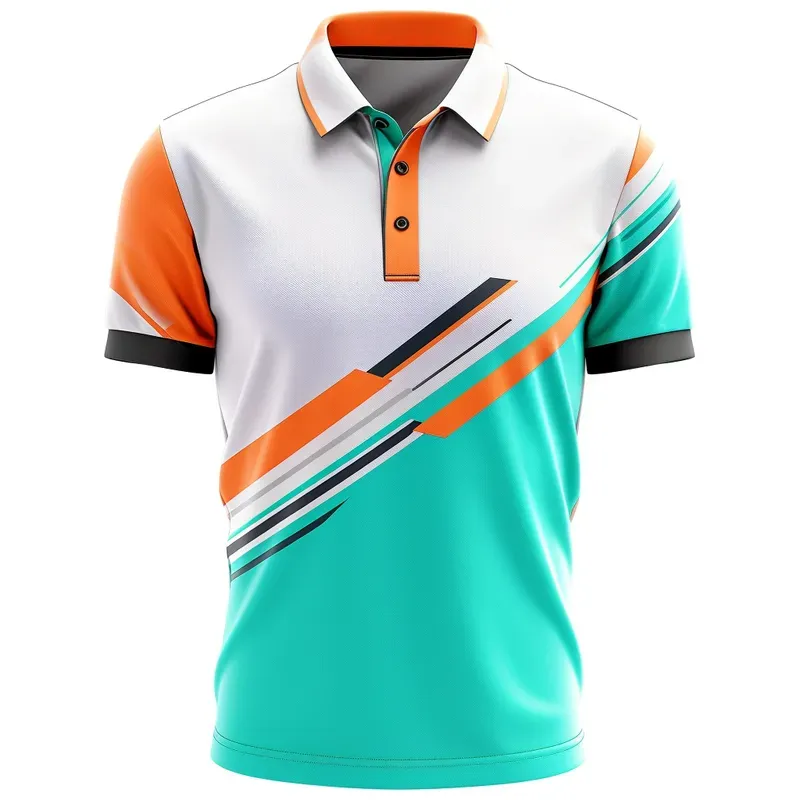 3D Colorful F1 Inspired Polo Tshirts