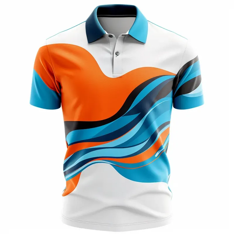 3D Colorful F1 Inspired Polo Tshirts