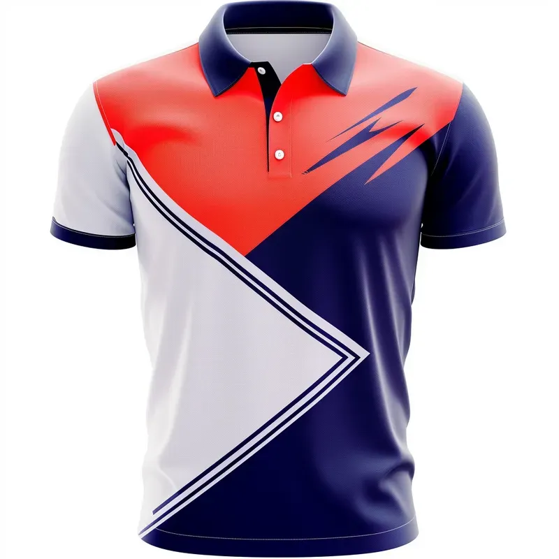 3D Colorful F1 Inspired Polo Tshirts