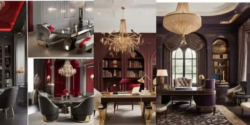 Luxurious Study Room Interior Designs generated by undefined