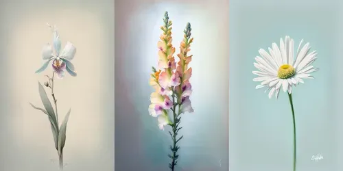 Minimalist Single Flower Nature Art generated by midjourney